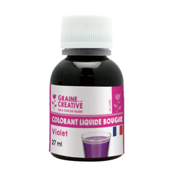 Colorant - Violet - Liquide - Pour bougie - Flacon de 27ml - Graine créative