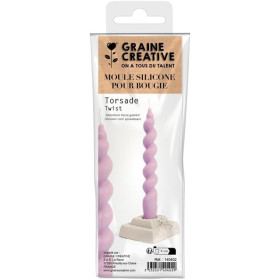 Moule en silicone - Torsade - Pour bougie, plâtre ou résine - Réutilisable - Graine créative