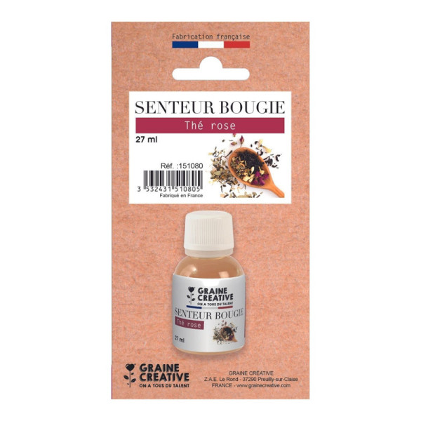 Parfum - Pour bougie à faire soi même - Senteur thé rose - 27ml