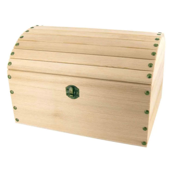 photo - Coffre de pirate - Bois - A décorer - 40x30x24cm - Loisirs créatifs