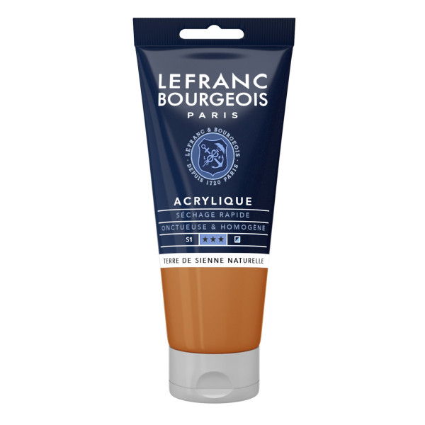 photo-Peinture acrylique - Terre sienne naturelle - 482 - Fine - Lefranc Bourgeois - Tube 80ml
