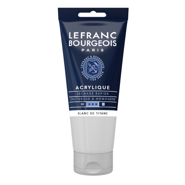 photo-Peinture acrylique - Blanc de Titane - 008 - Fine - Lefranc Bourgeois - Tube 80ml