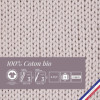 Pelote de laine - Lilas - 100% coton bio - 3mm - Tricot et crochet - Bergère de France