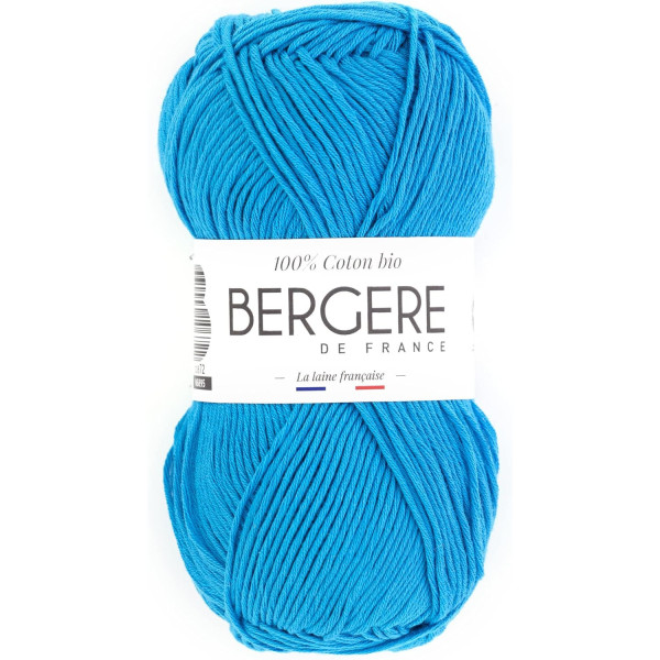 photo - Pelote de laine - Lagon - 100% coton bio - 3mm - Tricot et crochet - Bergère de France