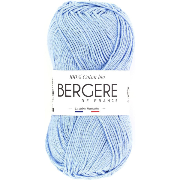 photo - Pelote de laine - Ciel - 100% coton bio - 3mm - Tricot et crochet - Bergère de France