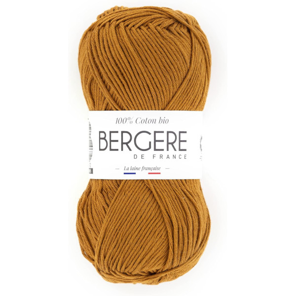 photo - Pelote de laine - Cuivre - 100% coton bio - 3mm - Tricot et crochet - Bergère de France