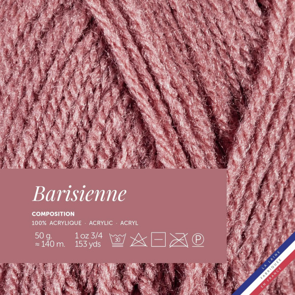 Pelote de laine - Bois de rose - 100% acrylique - Bergère de France - Barisienne