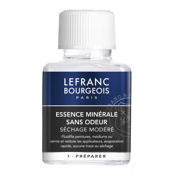 photo-Essence minérale - Sans odeur - Diluant - Peinture à l'huile - Lefranc Bourgeois - 75ml