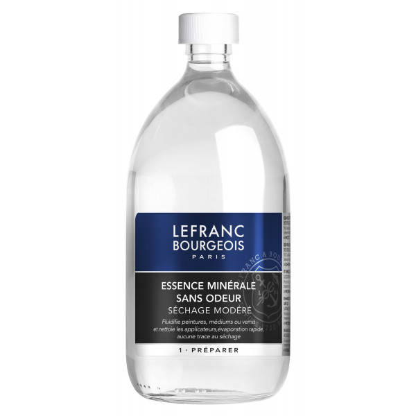 photo-Essence minérale - Sans odeur - Diluant - Peinture à l'huile - Lefranc Bourgeois - 1L