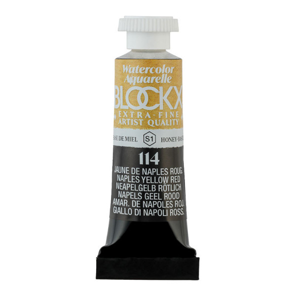 photo - Peinture aquarelle - Extra-fine - Jaune de Naples rougeâtre - 114 - Blockx - Tube 5ml