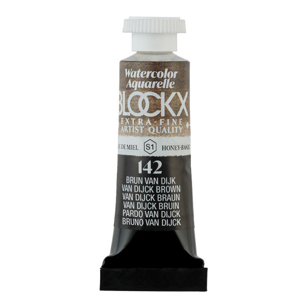 photo - Peinture aquarelle - Extra-fine - Brun Van Dijk - 142 - Blockx - Tube 5ml