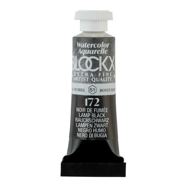 photo - Peinture aquarelle - Extra-fine - Noir de fumée - 172 - Blockx - Tube 5ml