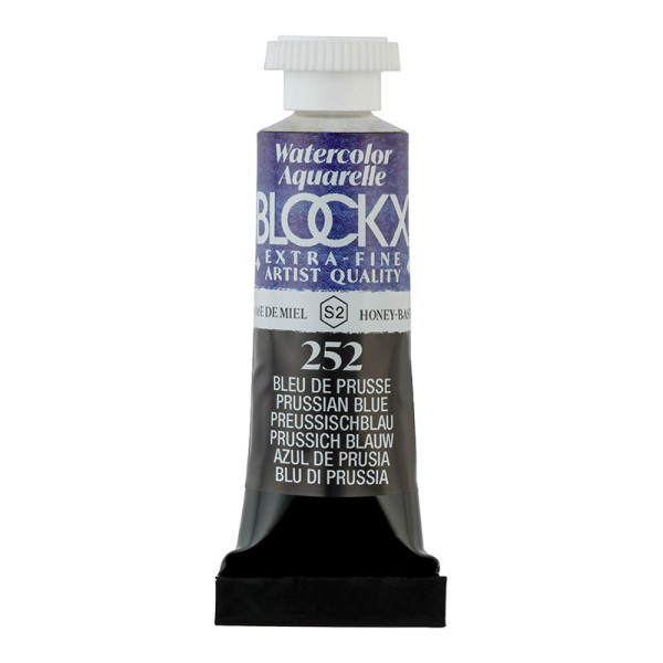 photo - Peinture aquarelle - Extra-fine - Bleu de Prusse - 252 - Blockx - Tube 5ml