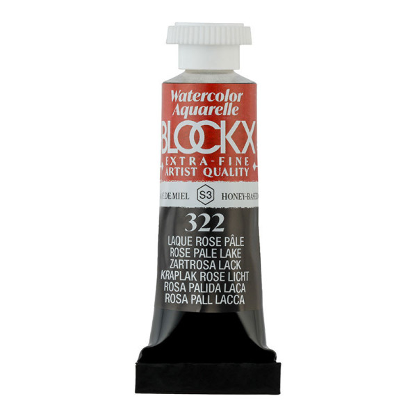 photo - Peinture aquarelle - Extra-fine - Laque rose pâle - 322 - Blockx - Tube 5ml