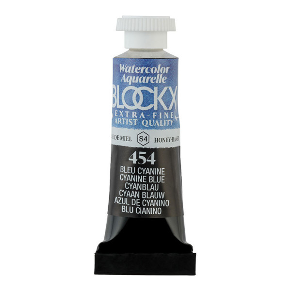 photo - Peinture aquarelle - Extra-fine - Bleu Cyanine - 454 - Blockx - Tube 5ml