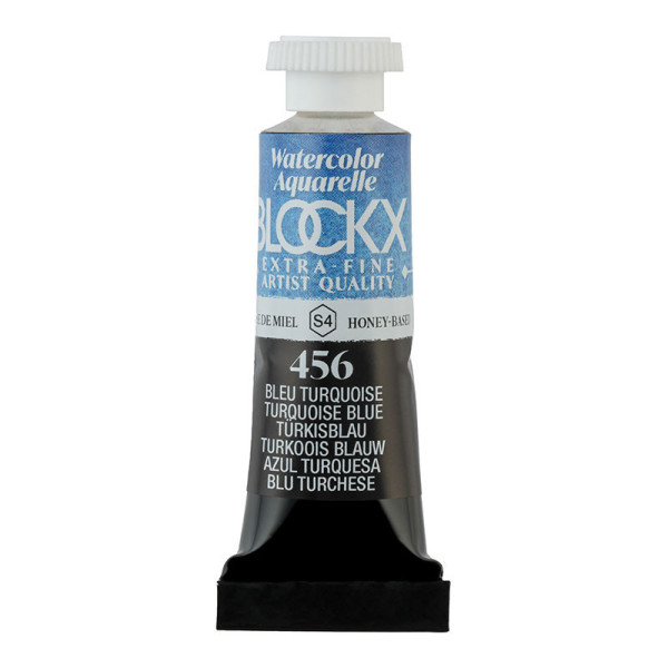 photo - Peinture aquarelle - Extra-fine - Bleu Turquoise - 456 - Blockx - Tube 5ml