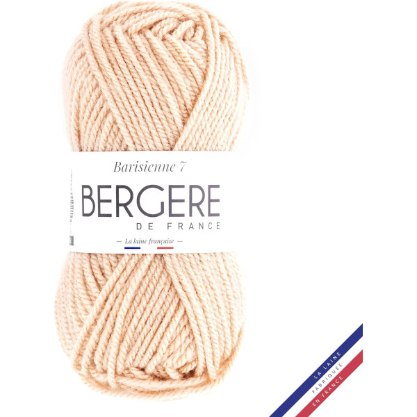 photo-Pelote de laine - Bisque - 100% acrylique - Bergère de France - Barisienne 7