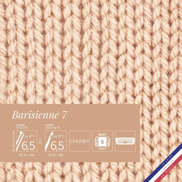 Pelote de laine - Bisque - 100% acrylique - Bergère de France - Barisienne 7