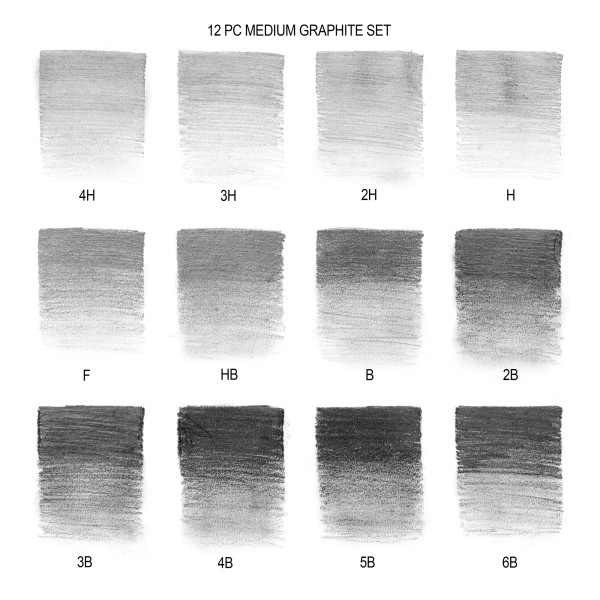 Set De 12 Crayons Graphite Studio Collection Winsor Et Newton | Surdiscount