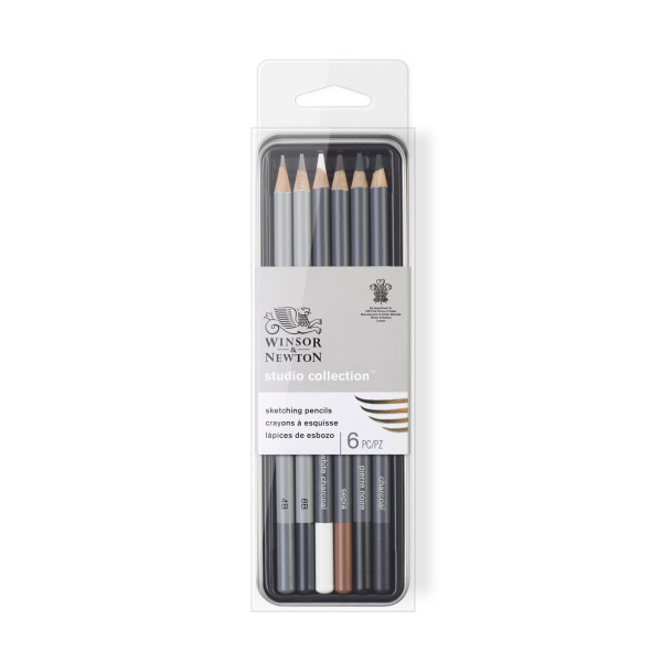 Boîte En Métal De 6 Crayons Esquisse - Winsor Et Newton pas cher