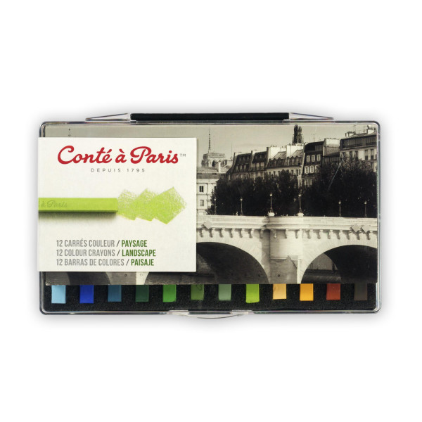 12 Carrés Couleurs Paysage - Conté A Paris pas cher