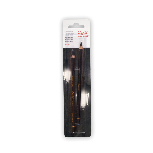2 Crayons Esquisse Pierre Noire Hb/2B - Conté A Paris pas cher