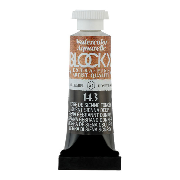 photo - Peinture aquarelle - Extra-fine - Terre Sienne foncé - 143 - Blockx - Tube 5ml