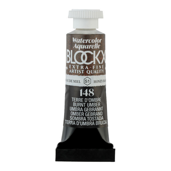 photo - Peinture aquarelle - Extra-fine - Terre d'Ombre - 148 - Blockx - Tube 5ml
