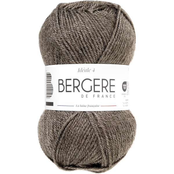 photo - Pelote de laine - Taupe - 50% Laine 50% acrylique - Bergère de France - Idéale 4