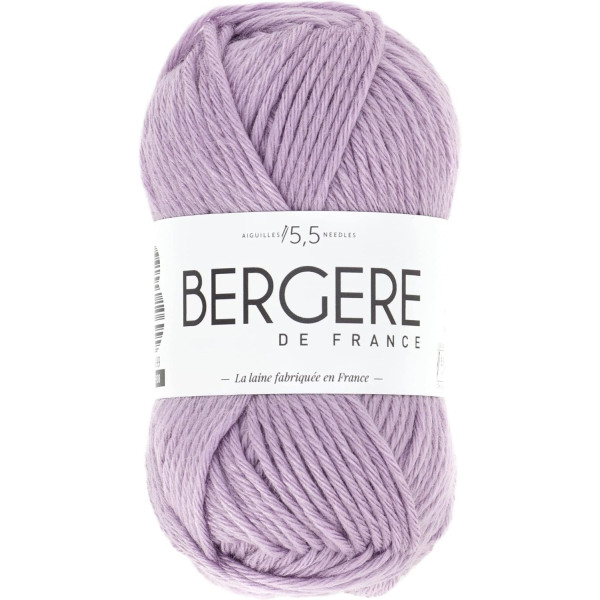 photo - Pelote de laine - Lilas - 50% Laine mérinos 50% acrylique - Bergère de France - Image