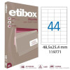 Boite de 4400 étiquettes - Format 48,5x25,4mm - Etibox - Apli 119771 | Surdiscount