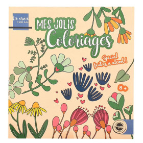 photo - Coloriage - Fleurs - Adulte et enfant - 16 modèles - 20x20cm - Dès 8 ans - Loisirs créatifs