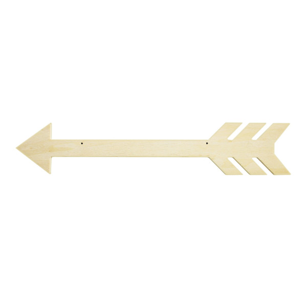 photo - Flèche en bois - A suspendre - A décorer - Bois naturel - 40x7,5x0,7cm