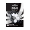 Lot de 6 caps pour bombe de peinture - noir et blanc - Liquitex pas cher