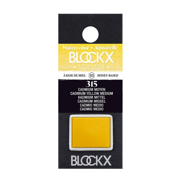 photo - Peinture aquarelle - Extra-fine - Cadmium Moyen - 315 - Blockx - Demi-godet