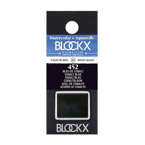 photo - Peinture aquarelle - Extra-fine - Bleu de Cobalt - 452 - Blockx - Demi-godet