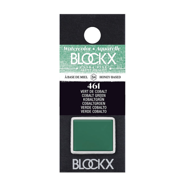 photo - Peinture aquarelle - Extra-fine - Vert de Cobalt - 461 - Blockx - Demi-godet