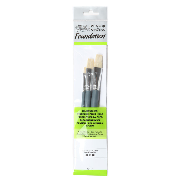 Assortiment 3 Pinceaux Manche Court Plats N°4, 10 Et 14 - Winsor Et Newton pas cher