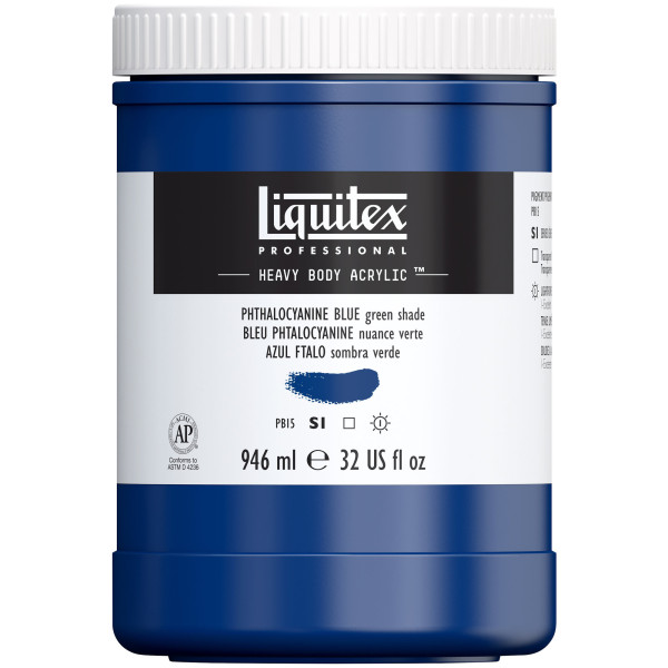 Peinture Acrylique en bidon - bleu phtalocyanine - Liquitex Heavy Body pas cher