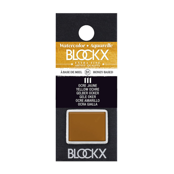 photo - Peinture aquarelle - Extra-fine - Ocre Jaune - 111 - Blockx - Demi-godet