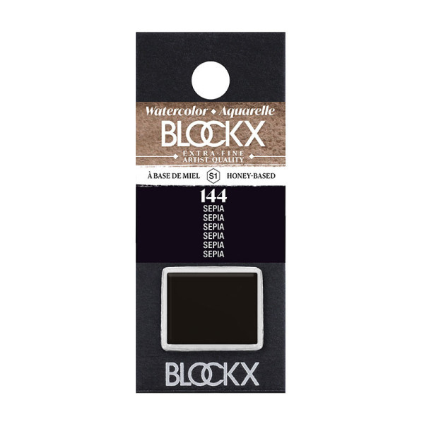 photo - Peinture aquarelle - Extra-fine - Sépia - 144 - Blockx - Demi-godet