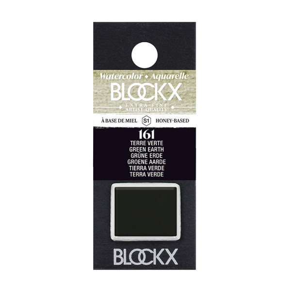 photo - Peinture aquarelle - Extra-fine - Terre Verte - 161 - Blockx - Demi-godet