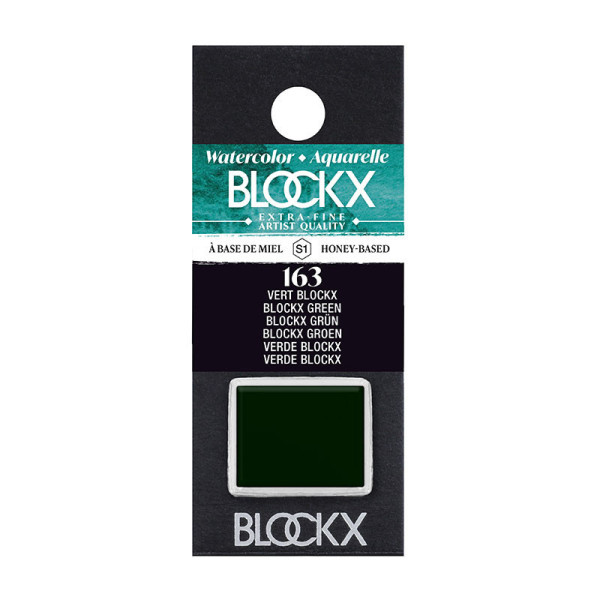 photo - Peinture aquarelle - Extra-fine - Vert Blockx - 163 - Blockx - Demi-godet
