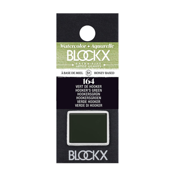 photo - Peinture aquarelle - Extra-fine - Vert de Hooker - 164 - Blockx - Demi-godet