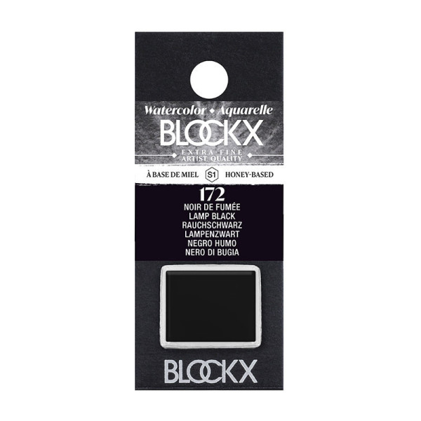 photo - Peinture aquarelle - Extra-fine - Noir de fumée - 172 - Blockx - Demi-godet