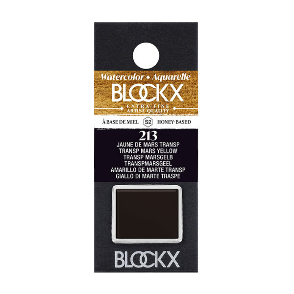 photo - Peinture aquarelle - Extra-fine - Jaune de Mars Transparent - 213 - Blockx - Demi-godet