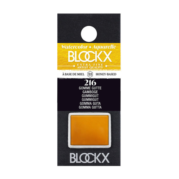 photo - Peinture aquarelle - Extra-fine - Gomme Gutte - 216 - Blockx - Demi-godet