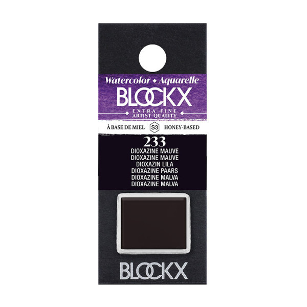 photo - Peinture aquarelle - Extra-fine - Dioxazine Mauve - 233 - Blockx - Demi-godet
