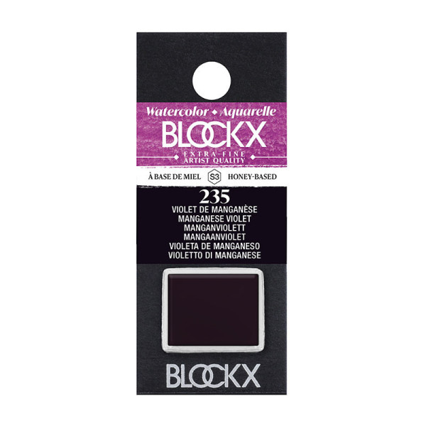 photo - Peinture aquarelle - Extra-fine - Violet Manganèse - 235 - Blockx - Demi-godet