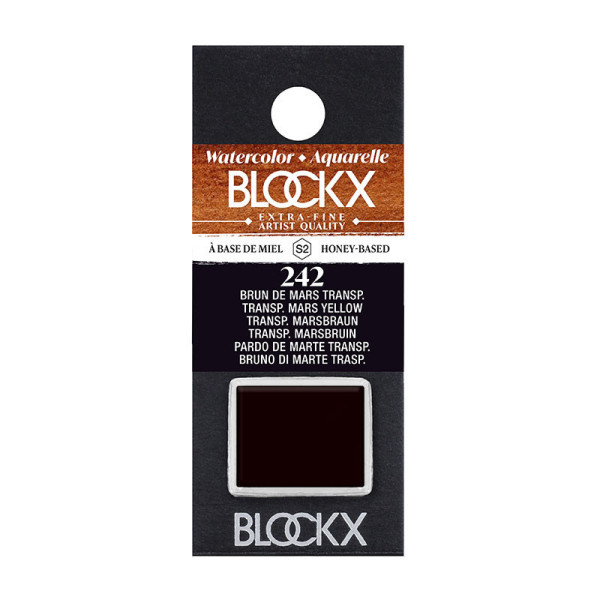 photo - Peinture aquarelle - Extra-fine - Brun Mars Transparent - 242 - Blockx - Demi-godet